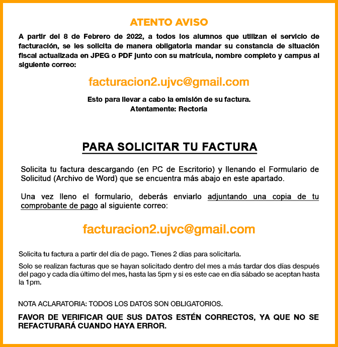 aviso factura